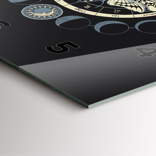 Zegar ścienny kwadratowy Fazy księżyca