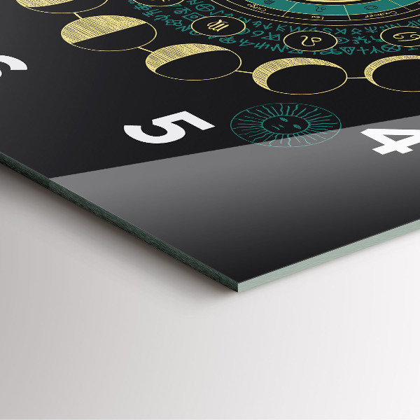 Zegar ścienny kwadratowy Fazy księżyca