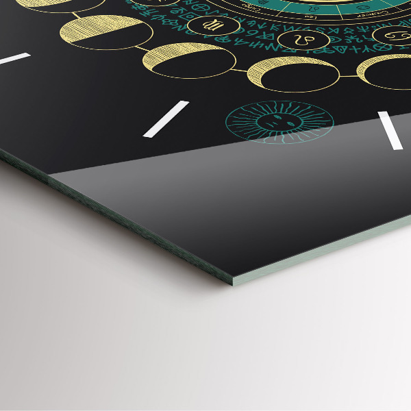 Zegar ścienny kwadratowy Fazy księżyca