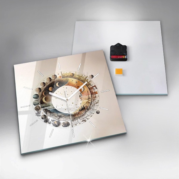 Zegar ścienny kwadratowy Zegar astronomia