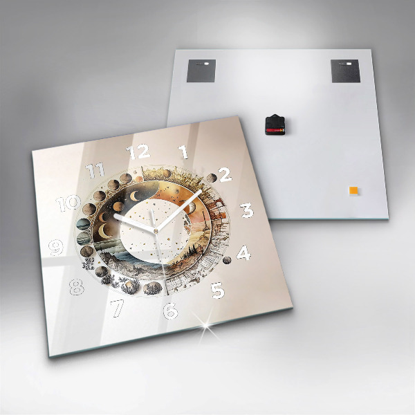 Zegar ścienny kwadratowy Zegar astronomia