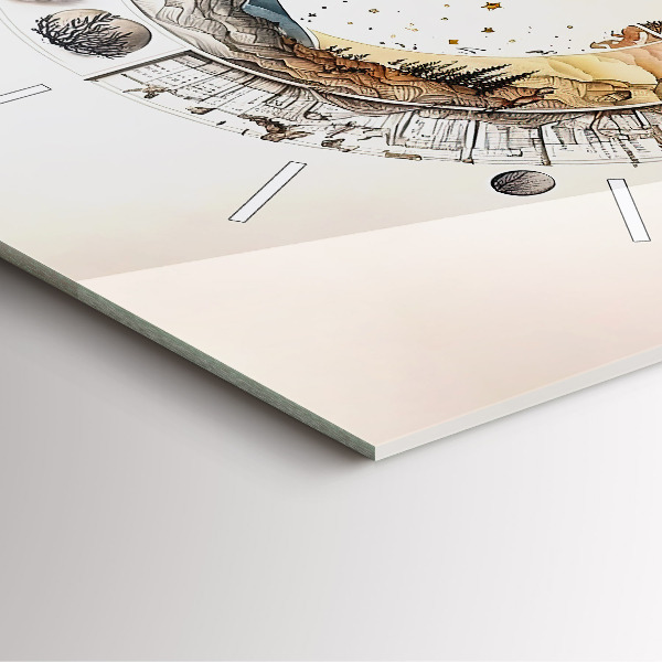 Zegar ścienny kwadratowy Zegar astronomia