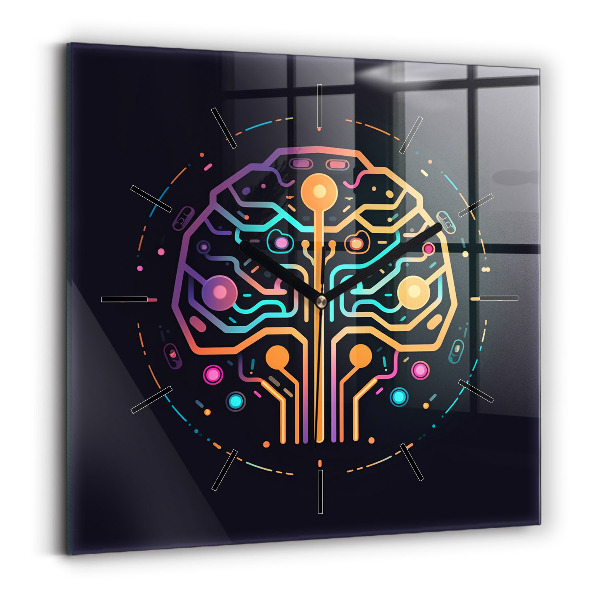 Zegar ścienny kwadratowy Kolorowa abstrakcja