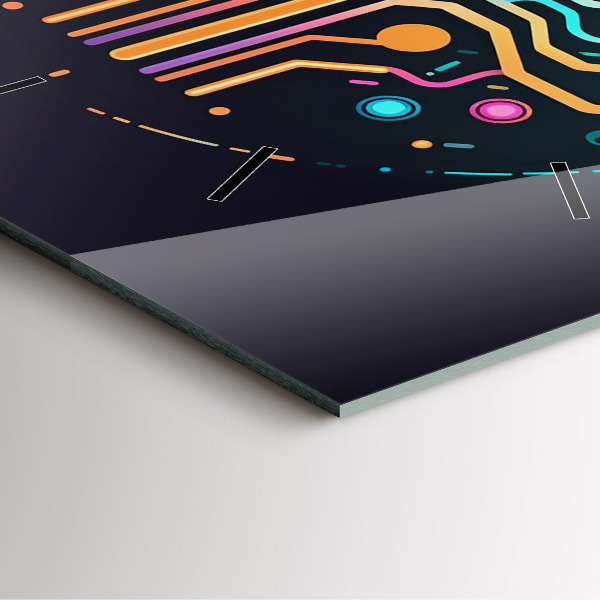 Zegar ścienny kwadratowy Kolorowa abstrakcja