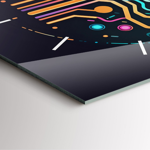 Zegar ścienny kwadratowy Kolorowa abstrakcja