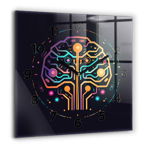 Zegar ścienny kwadratowy Kolorowa abstrakcja