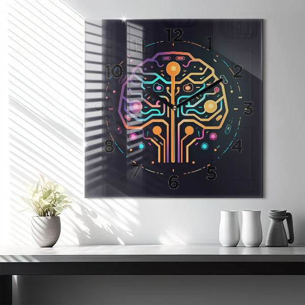 Zegar ścienny kwadratowy Kolorowa abstrakcja