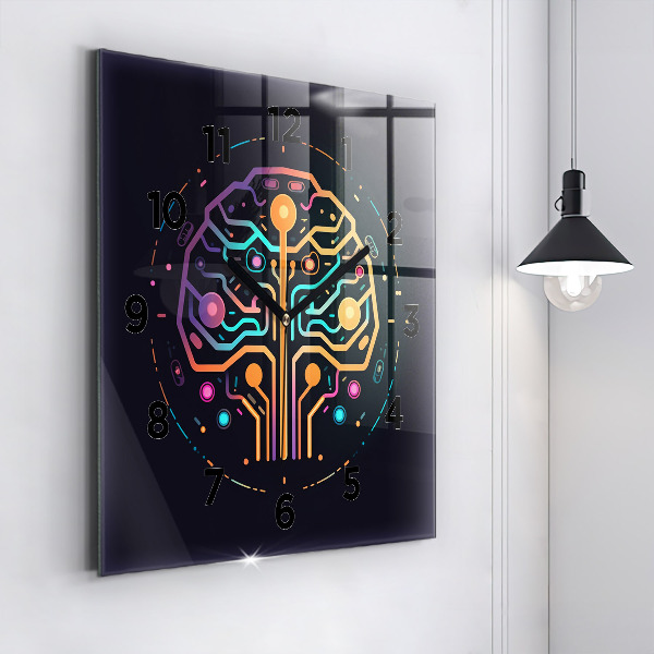 Zegar ścienny kwadratowy Kolorowa abstrakcja