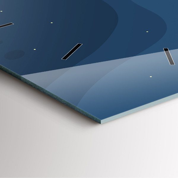 Zegar ścienny kwadratowy Niebieskie fale