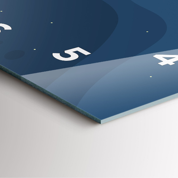 Zegar ścienny kwadratowy Niebieskie fale