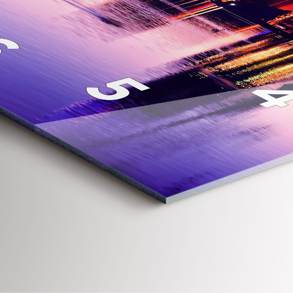 Zegar ścienny kwadratowy Wieczorna panorama miasta