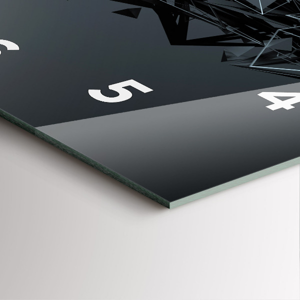 Zegar ścienny kwadratowy Czarna abstrakcja