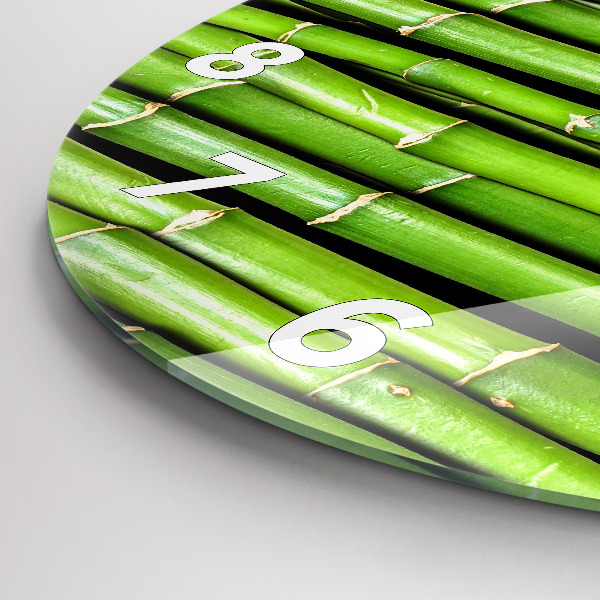 Zegar ścienny okrągły Bambus Azjatycki