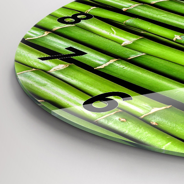 Zegar ścienny okrągły Bambus Azjatycki