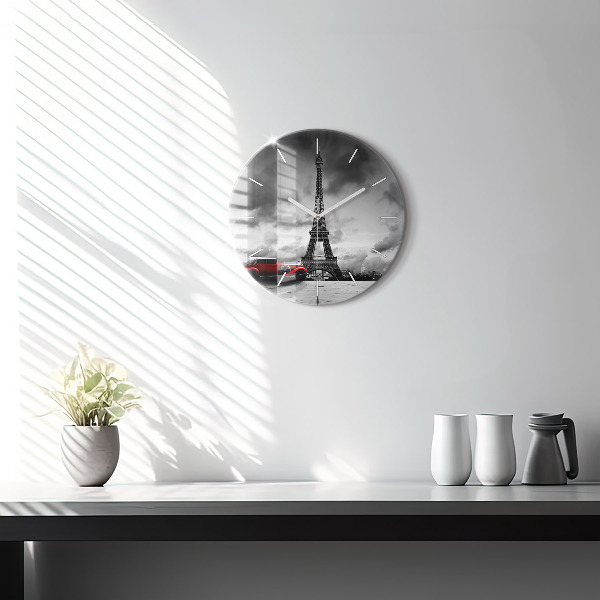 Zegar okrągły Effel Tower Paryż