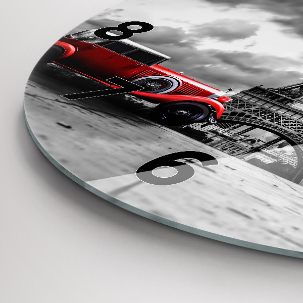 Zegar okrągły Effel Tower Paryż