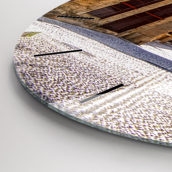 Zegar ścienny okrągły Malownicza ulica Rodos