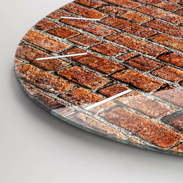 Zegar ścienny okrągły Stara ściana cegły