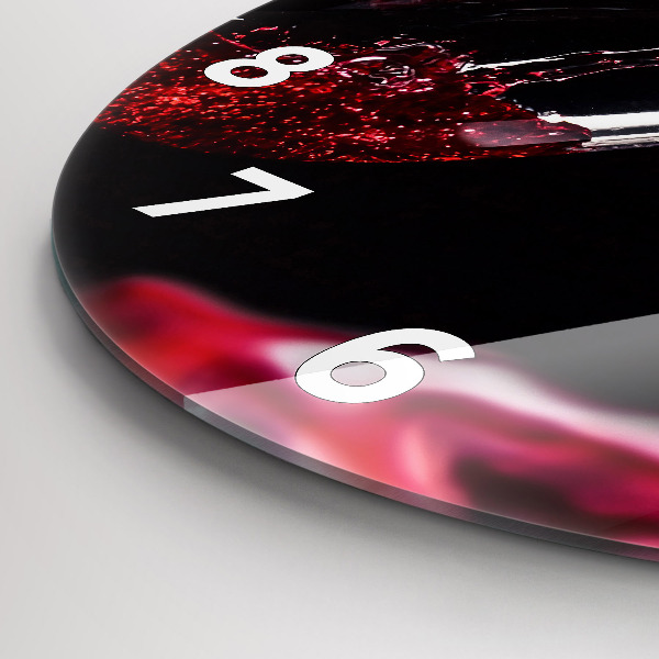 Zegar ścienny okrągły Czerwone wino