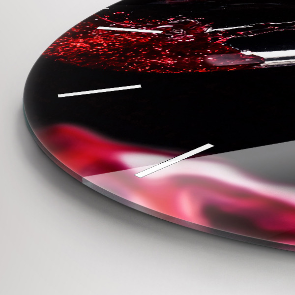 Zegar ścienny okrągły Czerwone wino