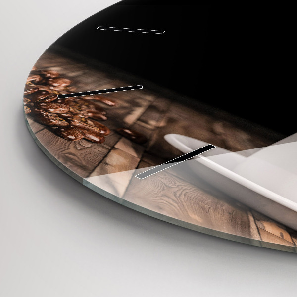 Zegar ścienny okrągły Kubek gorącej kawy