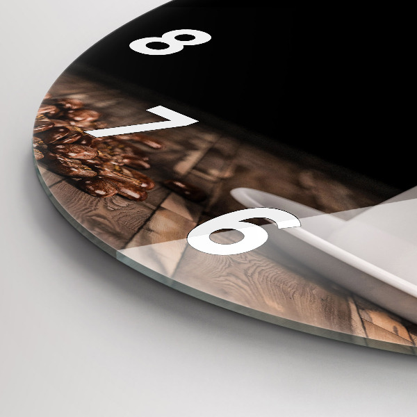 Zegar ścienny okrągły Kubek gorącej kawy