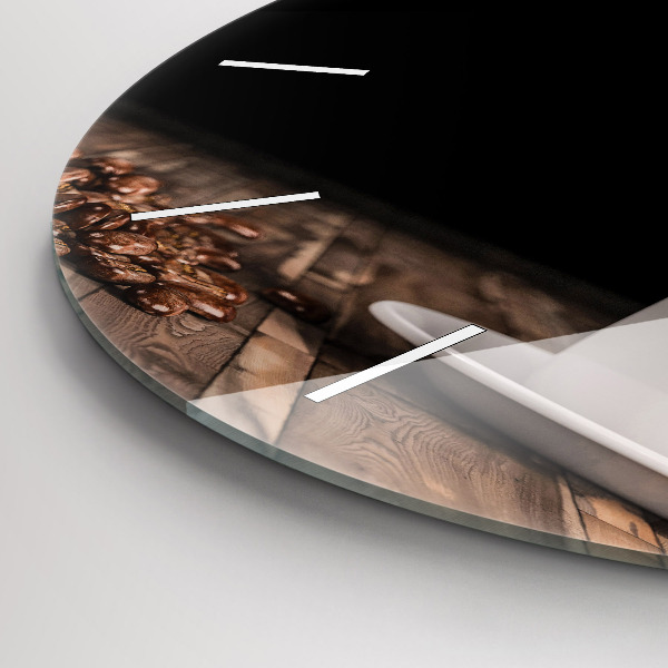 Zegar ścienny okrągły Kubek gorącej kawy