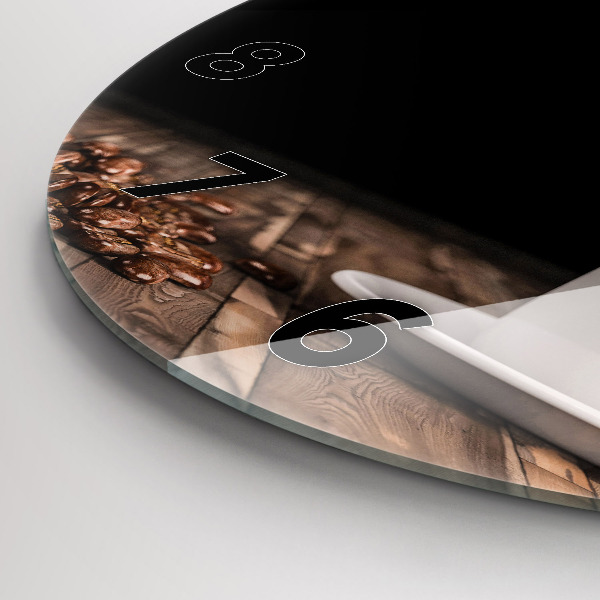 Zegar ścienny okrągły Kubek gorącej kawy