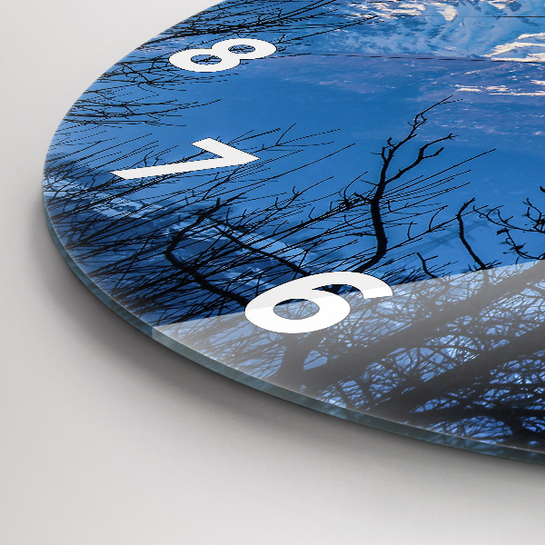 Zegar ścienny okrągły Widok na góry