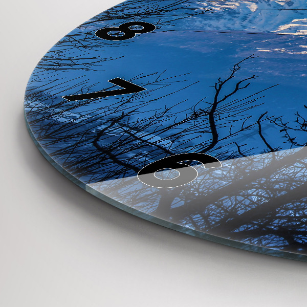 Zegar ścienny okrągły Widok na góry