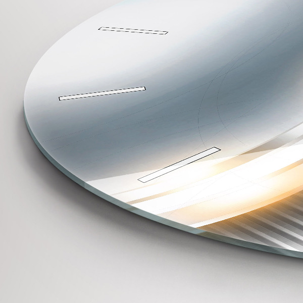 Zegar okrągły z nadrukiem Metalowa Abstrakcja