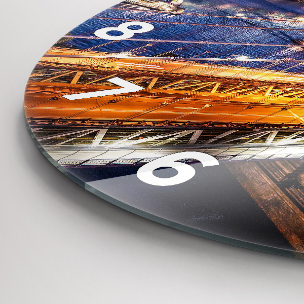 Zegar okrągły Nowy Jork i zachód słońca