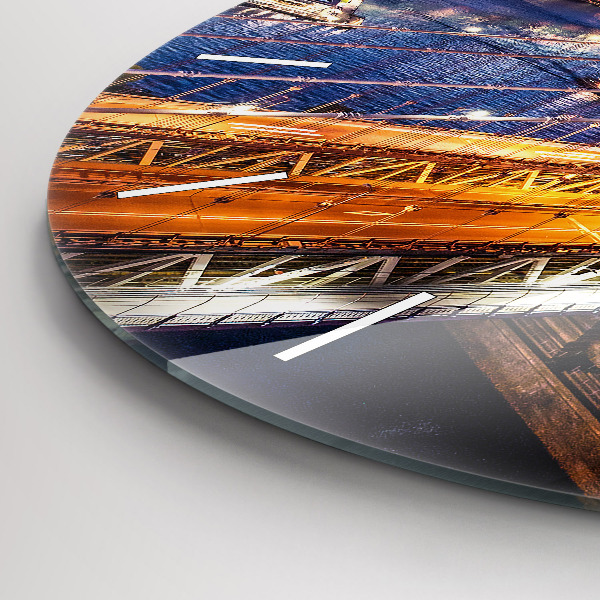 Zegar okrągły Nowy Jork i zachód słońca