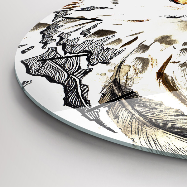 Zegar ścienny okrągły Sowa symbol mądrości