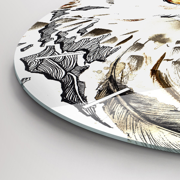 Zegar ścienny okrągły Sowa symbol mądrości