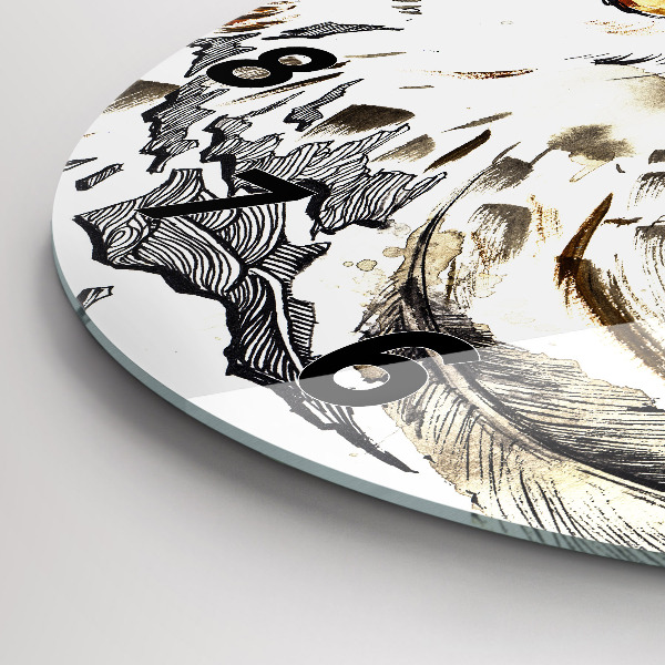 Zegar ścienny okrągły Sowa symbol mądrości