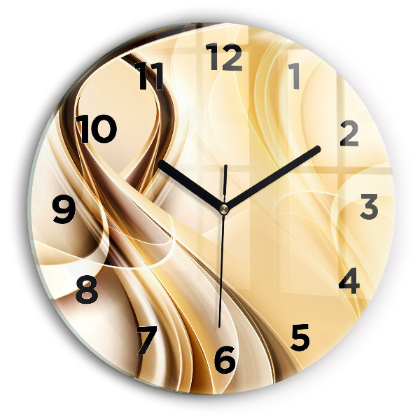 Zegar ścienny okrągły Abstrakcja fale