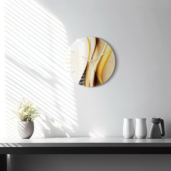 Zegar ścienny okrągły Abstrakcja fala