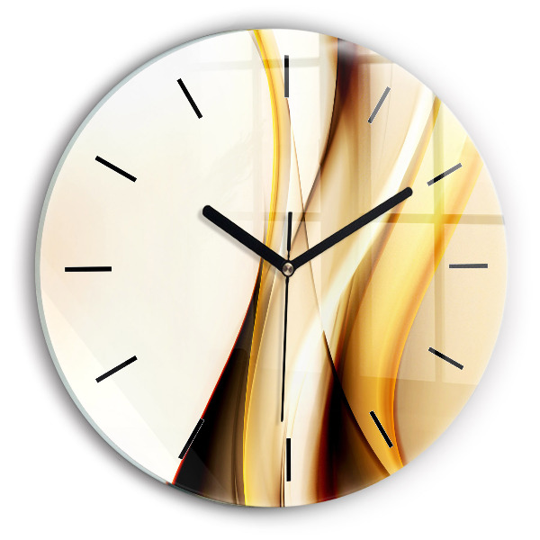Zegar ścienny okrągły Abstrakcja fala