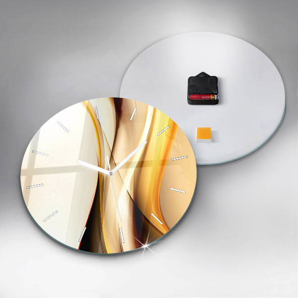 Zegar ścienny okrągły Abstrakcja fala