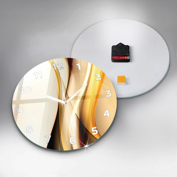 Zegar ścienny okrągły Abstrakcja fala