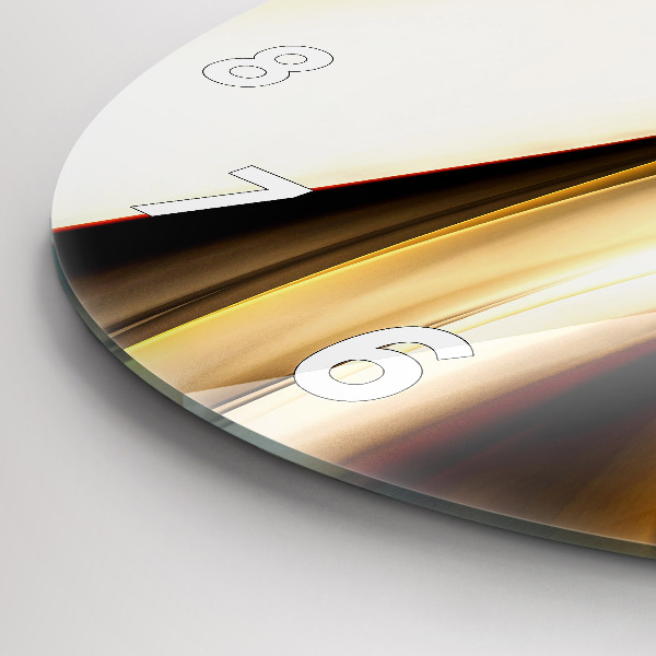 Zegar ścienny okrągły Abstrakcja fala