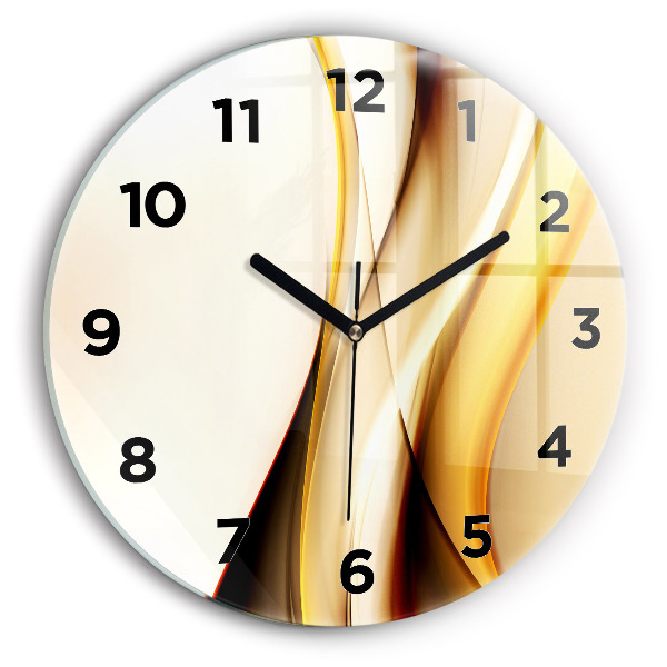 Zegar ścienny okrągły Abstrakcja fala