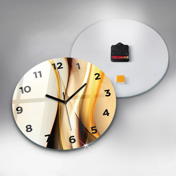 Zegar ścienny okrągły Abstrakcja fala