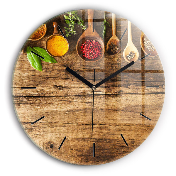 Zegar ścienny okrągły Łyżki przypraw