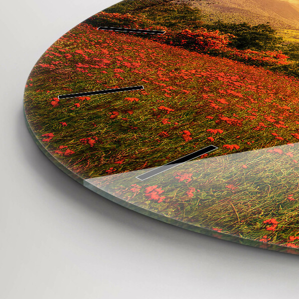 Zegar ścienny okrągły Miłosne drzewo-serce