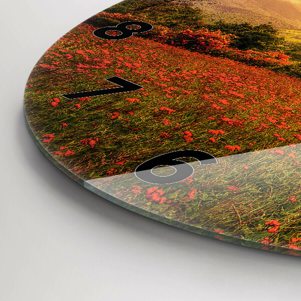 Zegar ścienny okrągły Miłosne drzewo-serce