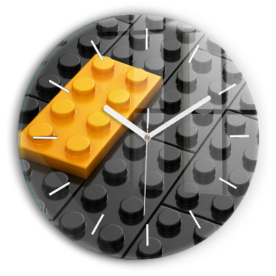 Zegar ścienny okrągły Klocki zabawkowe