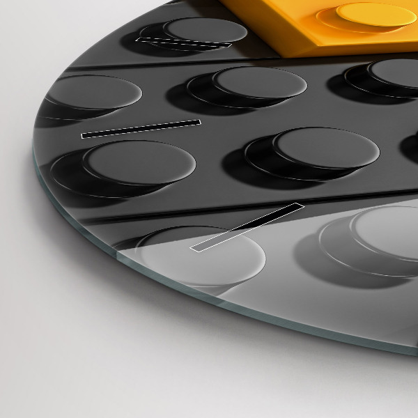 Zegar ścienny okrągły Klocki zabawkowe