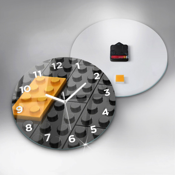 Zegar ścienny okrągły Klocki zabawkowe
